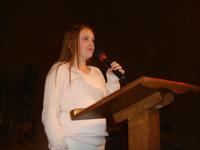 Kelsey sharing at Youth Sunday