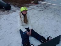 Sara snow boarding