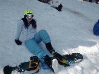 Hannah snow boarding