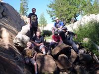Hiking and rock climbing at Lake Alpine