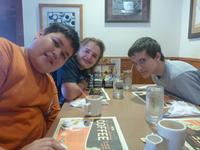 Tony, Matty, and Kevin at Denny's after Freshmen Wakeups