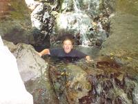 Michael taking a dip in Basin Falls
