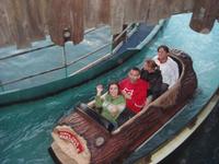 Alexa, Robert, Amy, and John Paul on the log ride