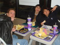 Marshal, Andrew, and Jasmine at Taco Bell