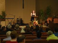 Victoria sharing during Youth Sunday