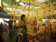 Max and John on the carousel