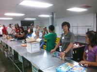 The boxing line at the food bank