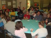 Our parents eating with us at the 30 Hour Famine dinner