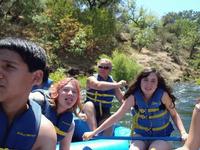 Rafting down the Stanislaus river