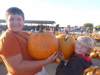 Tony and Ryan found some big pumpkins