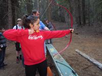 Aqueda trying archery