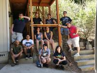 The young adults group at their summer retreat