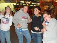 Crazy girls at the boardwalk