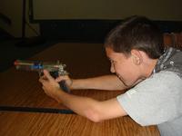 Derek at our cowboy night shooting gallery