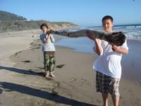 Josh and Brent building a fort