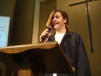 Torey speaking at Youth Sunday