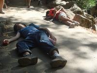 Mark and Tim doing the "Good Samaritan Test" to passerbys on the Vernal Falls trail