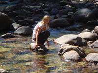 Stephanie checking out the Merced River