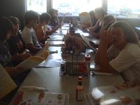 8th Grade wakeup breakfast at Denny's