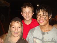 Justen, Kevin, and Tim have fun in the mud