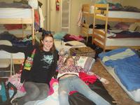 Alexus and Stephanie showing us how messy the girl's dorm is