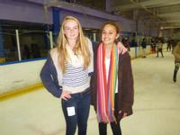 Sara and Donya on the ice