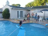 Athena tries walking on water with the rope