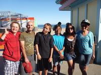 Getting ready to go on rides at the Boardwalk