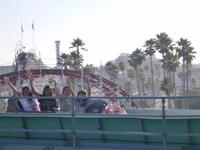 Stacy, Athena, Karena, and Taj on the Log Ride at the Boardwalk