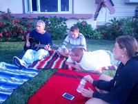 Worship on Danijela's front lawn