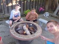 Smores with Jason, Michael, and Ryan.