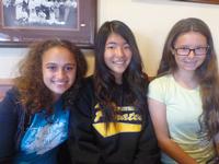 Donya, Jeeyoun, and Raven at Denny's after Freshmen Wakeups