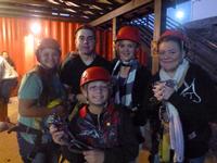 Ryan getting ready to zip line with the High Schoolers