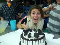 Michelle got her favorite Oreo cake for her birthday