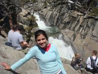 Leslie at the top of Yosemite Falls