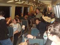 On BART on our way to SF