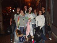 On the streets of SF handing out clothes