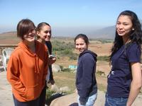 Audi, Crystal, Liz, and Misha overlooking the Mexican valley