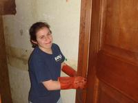 Liz staining some doors