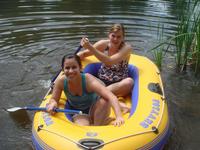 Liz and Kim at White Pines lake