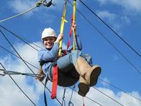 Wendy on the zip line