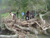 Extreme challenge of how to get our group across a river