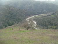 Sharon and Lexi lagging behind our climb