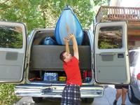 Matt loading the van for some boating action