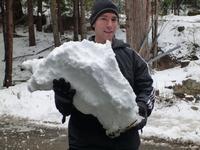 Robert with large snowball