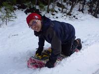Derek sledding