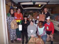 Trick or treating for the homeless.  Look at all the stuff we collected