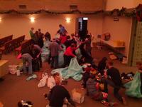 Sorting clothes for the SF Homeless Outreach