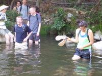 Karena almost losing it in the river