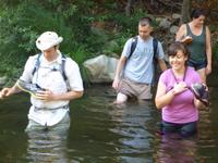 Joel, Rich, Ashley and Sharon crossing the 4th river crossing